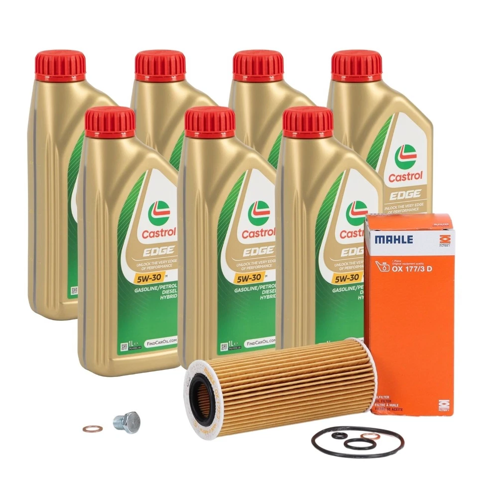 7L CASTROL EDGE 5W-30 M + MAHLE Ölfilter für BMW E46 E90-93 E60 X3 X5 M57 N57