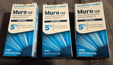 New Lot Of 3 Bausch Lomb Muro 128 Eye Ointment 3.5gx3 11/2027 Corneal Edema