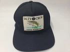 Salty Crew Gone Fishing Patch Snapback Hat Cap Wool Blend Bass Men Women Black