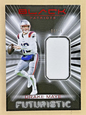2025 Panini Black Drake Maye FUTURISTIC patch /25 New England Patriots
