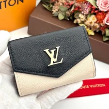 Louis Vuitton Portefeuille Rock Mini Compact Wallet Black Pink Tri-fold M80984