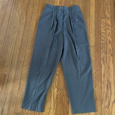NEW Vintage Talbots Size 14 100 Silk Pleated Dress Pants Grey