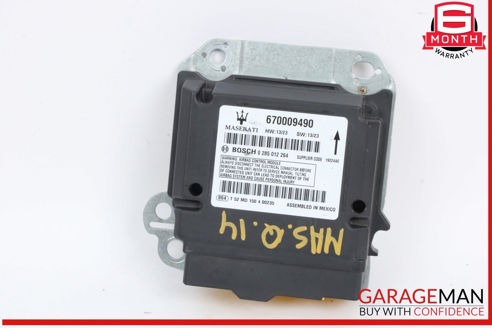 2014-2017 Maserati Quattroporte Airbag Sensor 670009490 Genuine