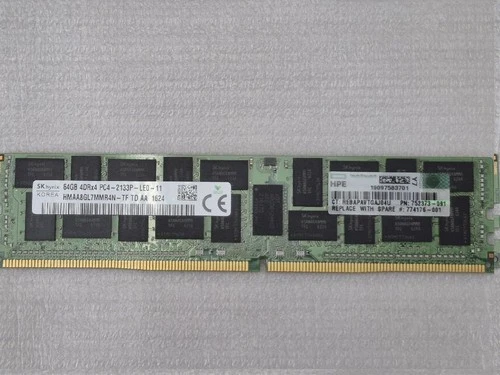 HP 64GB DDR4 LRDIMM 4DRX4 PC4-2133P 752373-091 SK Hynix HMAA8GL7MMR4N Memory QTY