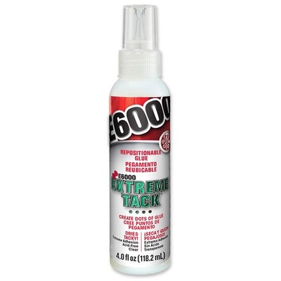 E6000 565104 Extreme Tack Adhesive - 4 fl oz Shelf Bottle 4 oz, Clear