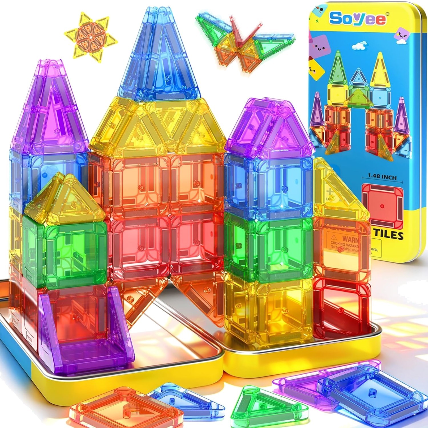 Magnetische Bauklötze für Kinder ab 3 Jahren Kleinkinder pädagogisches Spielzeug