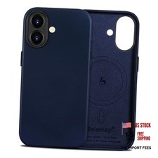 Handcrafted Full-Grain Vegetable-Tanned Leather Case iPhone 17 Midnight Blue
