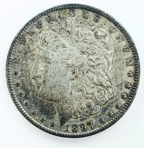 1897 MORGAN DOLLAR! RAINBOW! UNC++! INCREDIBLE FIND! NICE PIECE! WOW! NR #P2246