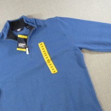 Lands  End Men  s Medium Blue Quarter Zip Pullover Sweatshirt Sweater 38  40 NEW