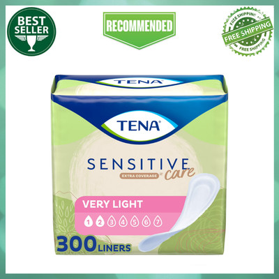 TENA Sensitive Care Extra Coverage Very Light Bladder Leakage Liner, 300 Count