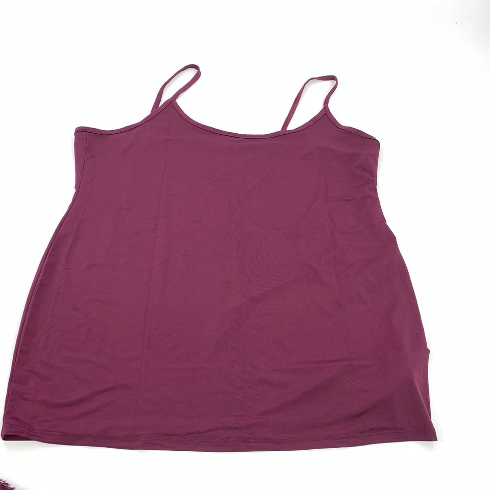 Jessica Simpson Full Lace Maternity Blouse with Camisole Top Medium Burgundy Red - Image 3 of 4