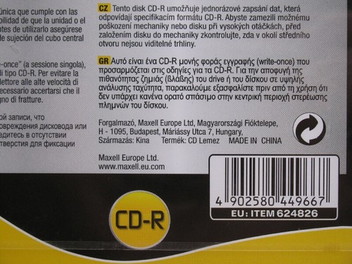 MAXELL CD-R Single DISC WriteOnce 80min 700MB speed-52x JEWEL 624826 NEU 001-160 - Bild 4 von 6