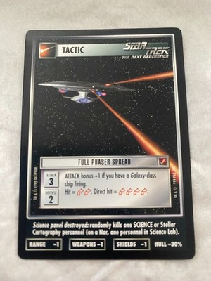 Star Trek CCG 1E Blaze of Glory FULL PHASER SPREAD Card NEVER PLAYED