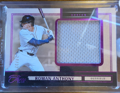 Panini 2024 Three and Two Prospect Swatches Roman Anthony Full Count /32 MEM RC