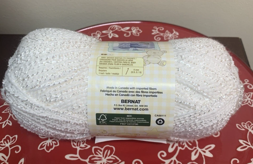 Пряжа Bernat Baby Coordinates Pompadour белая 457 ярдов 5 унций 48005 новая - Изображение 4 из 4