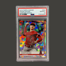 2019 Topps Chrome Sapphire #600 Shohei Ohtani All-Star Rookie Gold Cup PSA 10