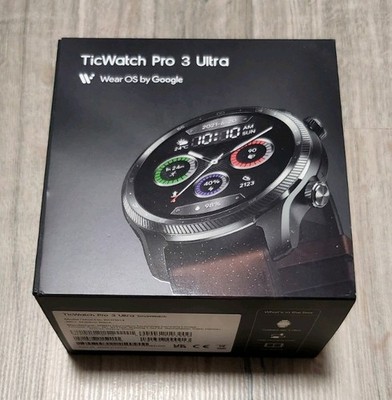 Mobvoi Ticwatch Pro 3 Ultra, 4G LTE, 47mm, Schwarz, GPS, Google WearOS