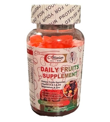 Daily Fruits Supplement (18 Fruits Blend) 90 Capsules - Gluten-Free, GMO-Free