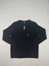 Express Sweater Mens L Black 100% Merino Wool...