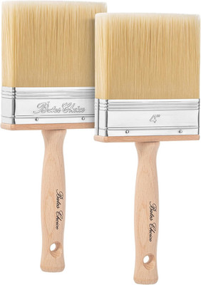 Bates- Deck Stain Brush, 4 Inch, 2 Pack, Wooden Handle, Stain Brushes for Wood,