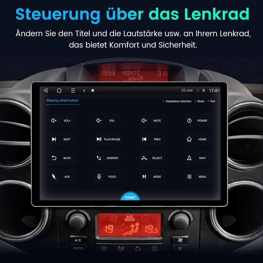 13.1” Carplay Autoradio Für Peugeot Partner Citroen Berlingo 2 B9 WIFI 4G BT 32G - Bild 4 von 4