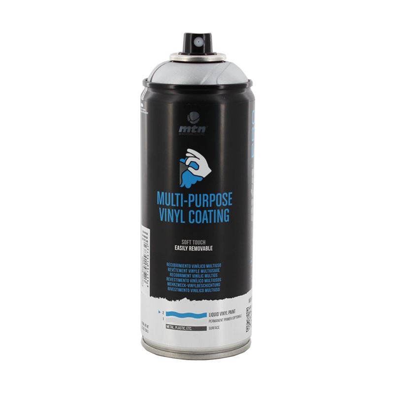 Peinture vinyle pelable gris alu MT 400ml avec film de protection étanche et flexible