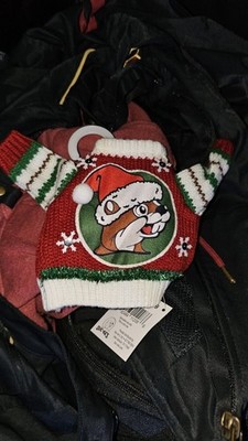 Bucees Ugly Sweater Ornament Wine CoOzY koozy NEW Super Cute 2024 NWT NeW