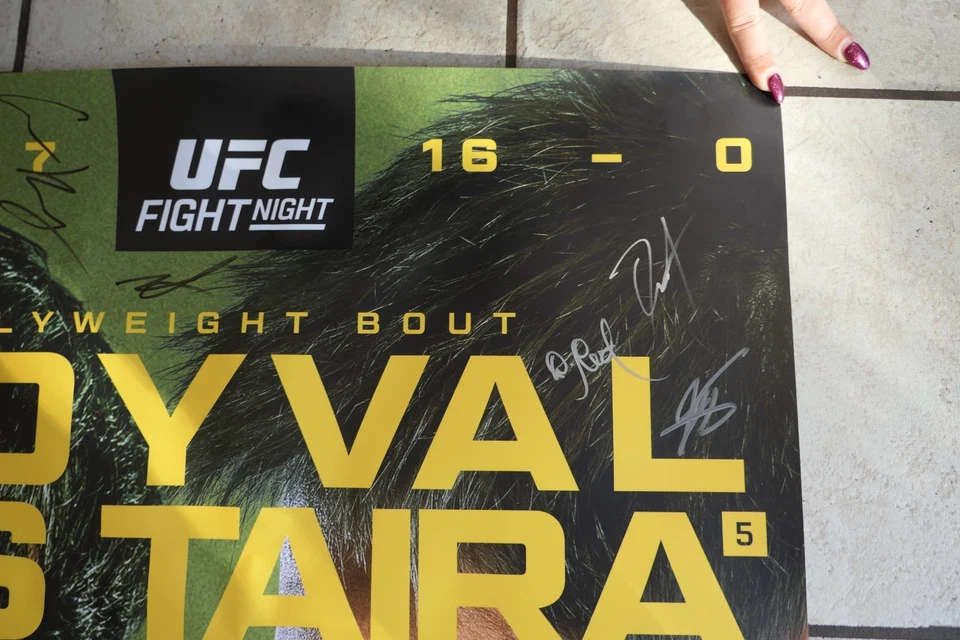 #rd /140 OFFICIAL AUTOGRAPHED UFC ESPN Fight Night: Royval vs. Taira Full Signed - Image 4 of 4