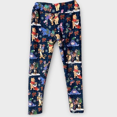Amelia Rose Kids Christmas Leggings Disney Winnie The Pooh Holiday S/M