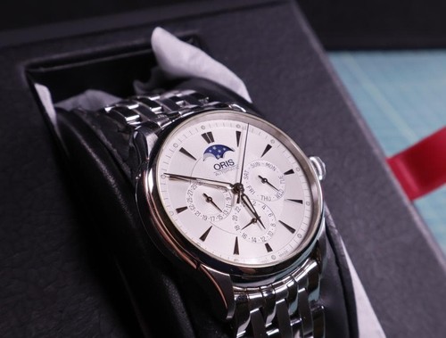 ORIS Artelier Complication Automatic Watch Moonphase Pointer D...