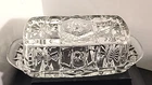 Vintage Anchor Hocking Prescut Clear Star of David Covered Butter Dish EAPC EUC