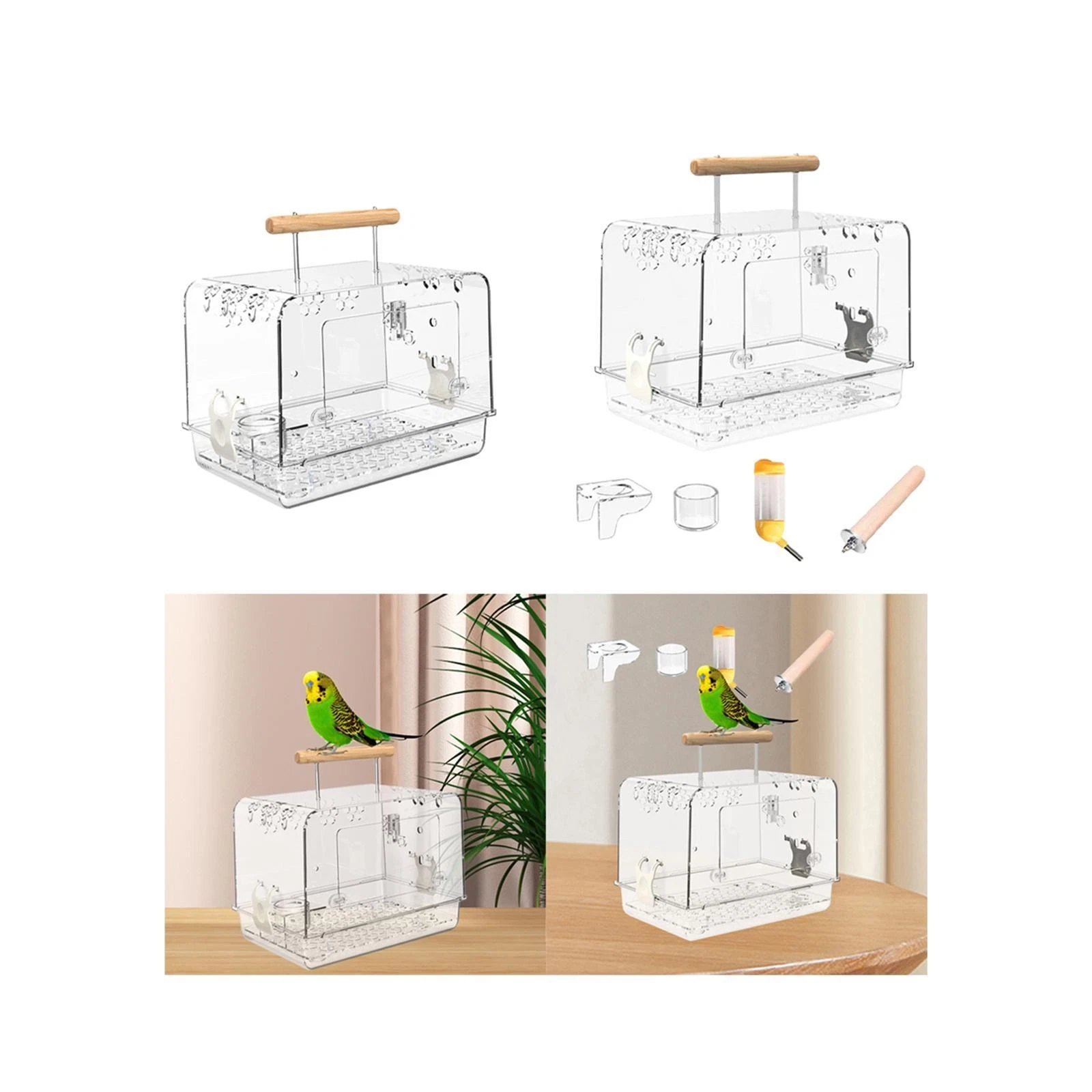 Lightweight Bird Carrier Hamster Cage Bird Travel Cage Acrylic Villa Bird Cage
Opens in a new window