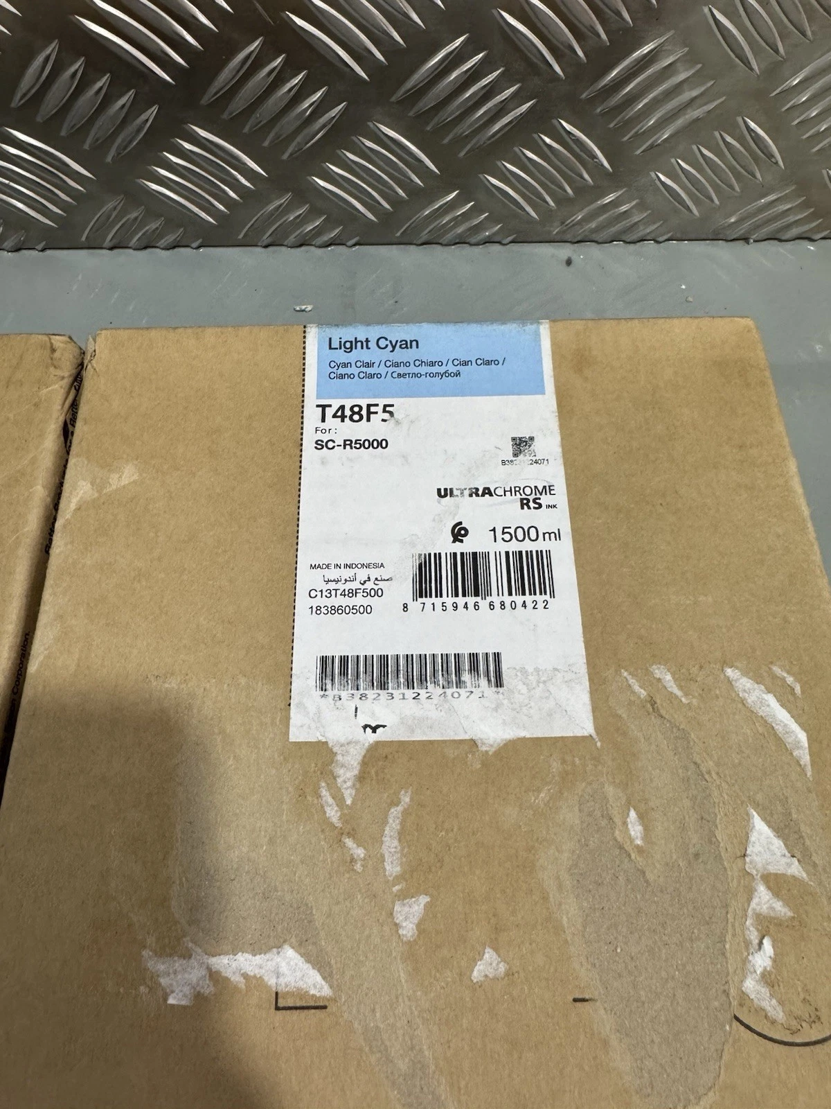 Genuine Epson T48F4 Yellow & T48F5 Cyan Ink For SC-R5000 C13T48F400 Brand New 3