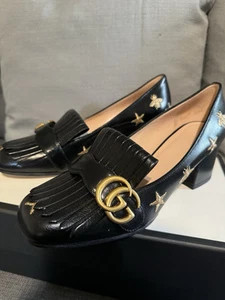 Auth GUCCI 408208 Escarpins femme cuir noir pointure 37,5