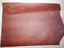 10"x13" DARK BROWN OIL TANNED UTILITY LEATHER COWHIDE avg 1.4mm thick 1987