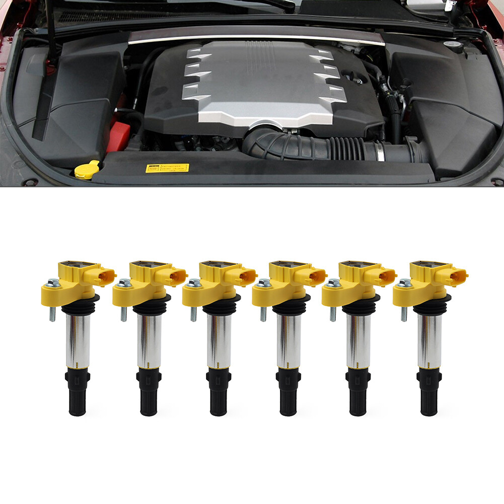 6PCS D510A Ignition Coil Pack Compatible with Cadillac SRX CTS STS GMC Acadia Buick