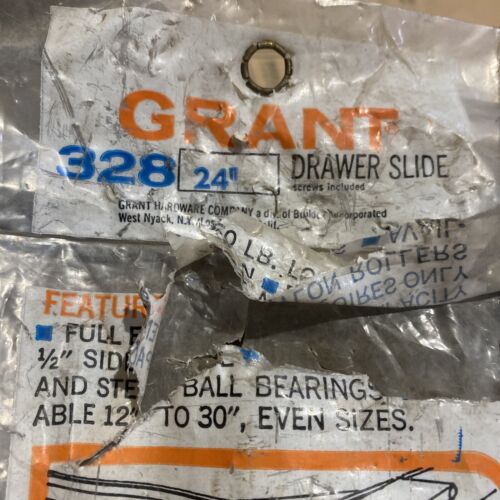 GRANT DRAWER SLIDES #328 24" ZINC POLY BAGGED - Picture 3 of 5