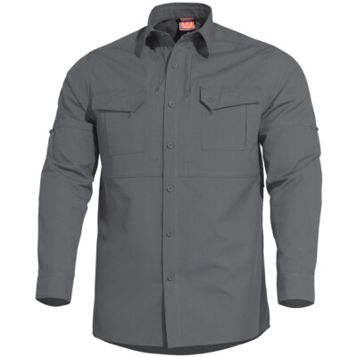 Pentagon Plato Tactical Shirt Mens Long Sleeve Police Law Enforcement Wolf Grey