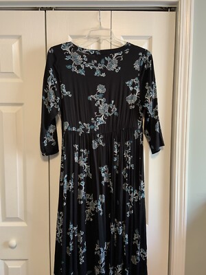 Torrid Hi Low Dress Black Floral Size 0