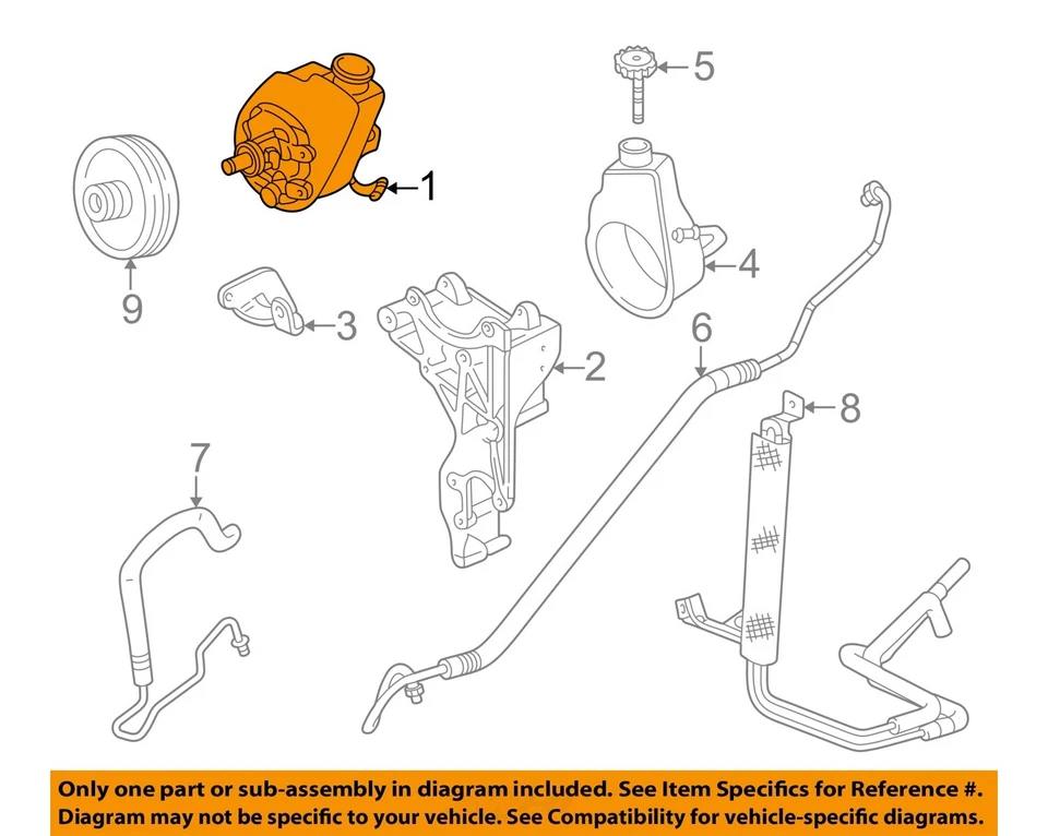 Bomba de dirección asistida usada se adapta a: Chevrolet Avalanche 1500 2004 grado C Foto 3 de 4