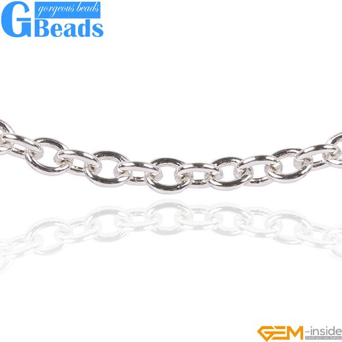 Curb Cable Chains S925 Sterling Silver Hypoallergenic Jewelry Making Find 39.3” - Picture 62 of 131