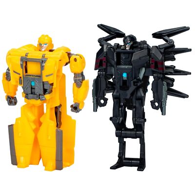 Transformers: One Cog Changer Bumblebee (B-127) & Airachnid, 4-Inch Robot Act...