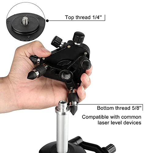Laser Level Adapter, 360-Degree Rotating Base for Laser Level Tripod