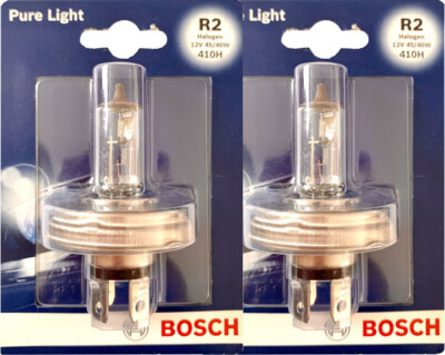 Bosch R2 Pure Light 12V 45/40W Glühbirne Scheinwerfer 1987301021 2er Sparset