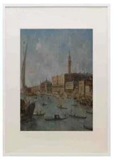 Francesco Guardi Venice The Doge'S Palace And The Molo A3 A4 Framed Print Pictu