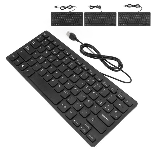 78 Keys Language Ultra Thin Keyboard Splash Proof USB Wired Compact Keyboar - Picture 6 of 32