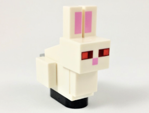 乐高白色兔子 Killer 兔子 Minecraft 动物公仔迷你塑像 Ebay