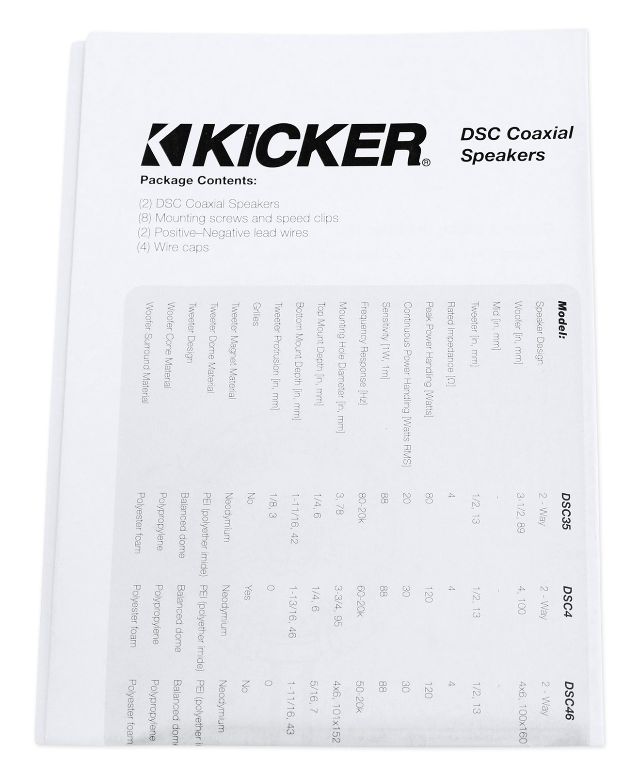 2 Автомобильные динамики Kicker 43DSC4604 DSC460 4x62 Динамики 43DSC69304 DSC6930 6x9