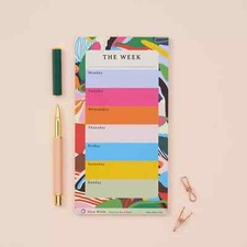 Slow Moon "Die Woche" 7 Tage einzeilig 50 Blatt Papier Jotter Finde deinen ruhigen Ort