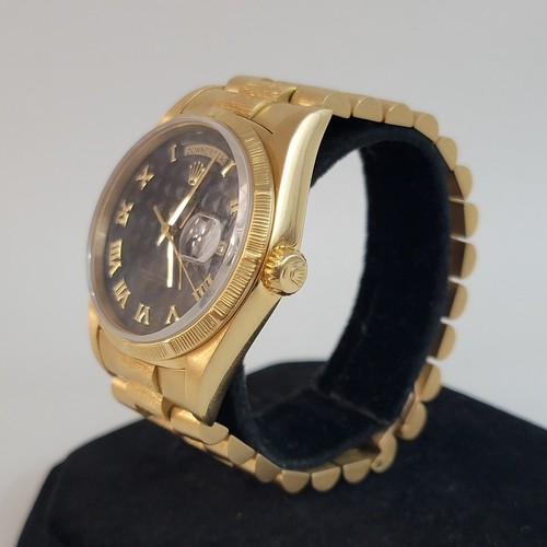 Rolex President Day-Date 36mm 18K Gold Original Bark Finish 18248 Rare Dial GEM - Picture 6 of 16